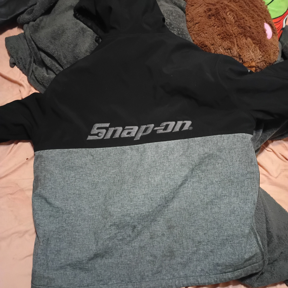Snap Quilted Black and Gray Jacket